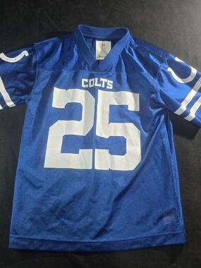 NFL Colts Kids #25 Blue and White Jersey
